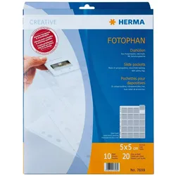 HERMA Diahüllen für Kleinbild-Dias, Folie klar/matt 10 Hüllen