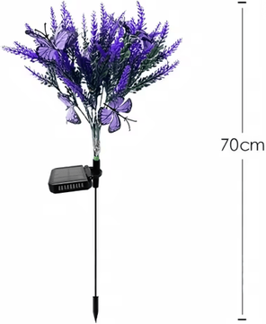 Inspire Essentials GardenGlow Lavender Butterfly Solar Stakes Yard Lights 1pc