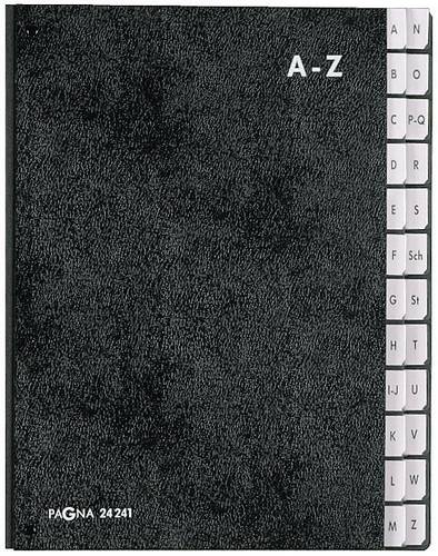 Pagna Pultordner 24241-04 Hartpappe Schwarz DIN A4 Anzahl der Fächer: 24 A-Z