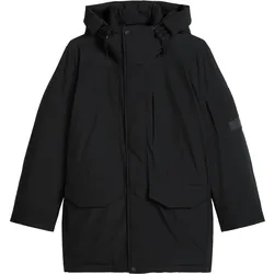 Marc O'Polo Herren Winterjacke -Stadium Jacket, langer Parka, Kapuze, wasserabweisend Schwarz / M