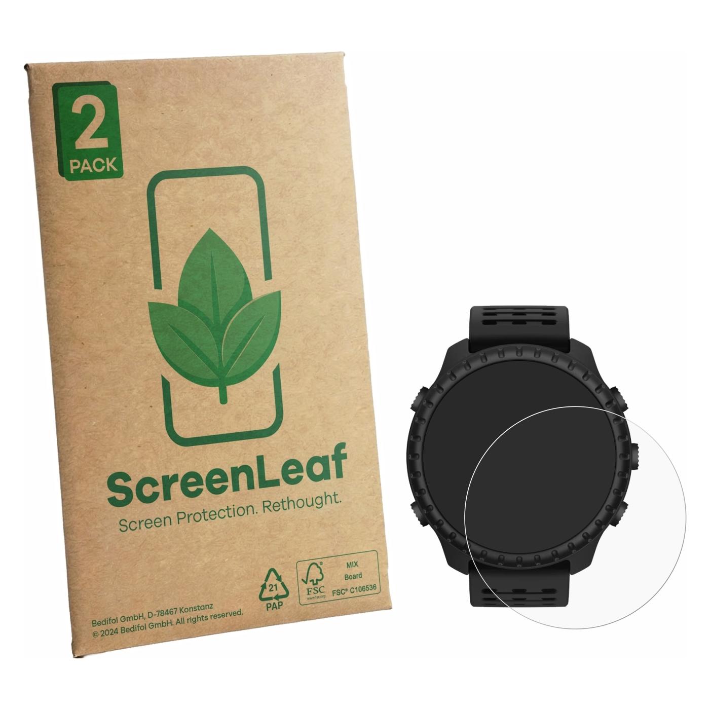 ScreenLeaf Schutzfolie für Suunto Core 2 Displayschutz Display Schutz Folie Klar Transparent (6164223)