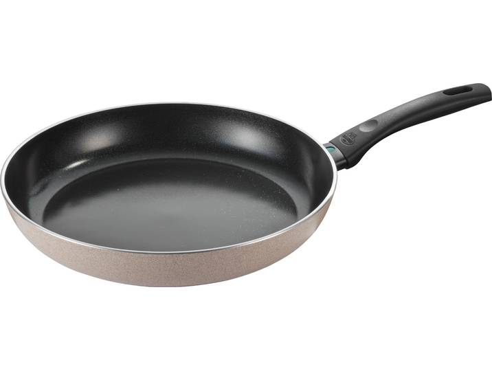 Bratpfanne BALLARINI Ledro , beige, B:32,8cm H:5,6cm L:51,8cm Ø:32cm, Pfannen, Bratpfanne, Keramikbeschichtung, recyceltes Aluminium, Thermopoint, Made in Italy