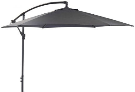 Freeport Park Hartfo 290 cm W X 290 cm D Round Cantilever Parasol with Crank Lift Grey 290cm W X 290cm D