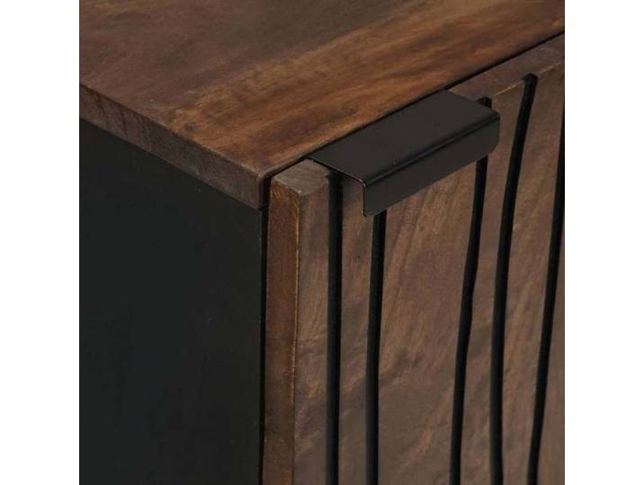 Commode intérieur - Marron - Buffet Armoire base - Marron 40x33x75 cm - bois de manguier massif LL925