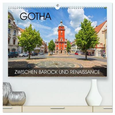 Gotha - zwischen Barock und Renaissance (hochwertiger Premium Wandkalender 2026 DIN A2 quer), Kunstdruck in Hochglanz
