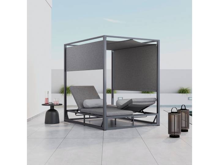 Garten-relaxliege Grau