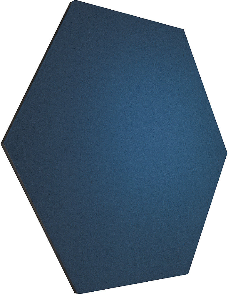 Design-Pinnwand sechseckig, Kork, BxH 600 x 600 mm, dunkelblau Chameleon