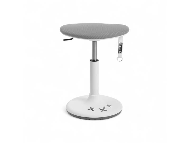Height-adjustable office stool Topstar Sitness X Stool 20 Gray/White, Rubber, Dynamic sitting - ideal for healthy sitting
