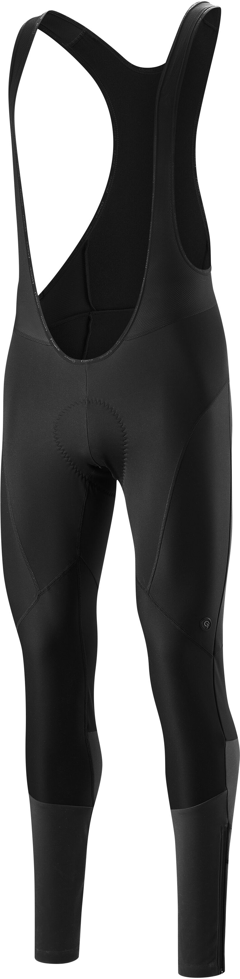 Fahrradhose GONSO "Essential Bib Tight Softshell M", Damen, Gr. S, Normalgrössen, schwarz, 100% Polyester, Hosen Fahrradhose, Herren Radhose mit Trägern und Sitzpolster schwarz S, Normalgrössen