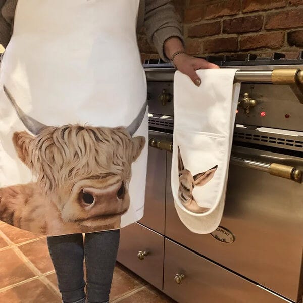 Lucys Farm Lucy's Farm Hairy Highland Moo Design Adult Apron