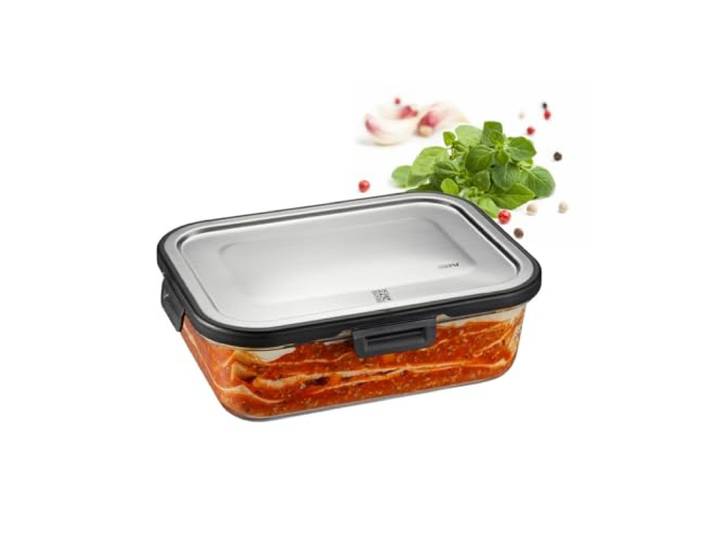GEFU Frischhaltedose MILO - 1500 ml Glas Lunchbox & Tupperdose Rechteckig