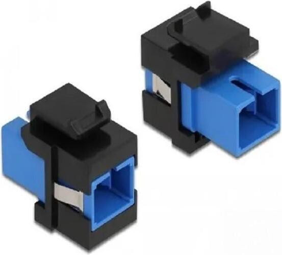 Delock Keystone module SC simplex naar SC simplex connector, blauw/zwart