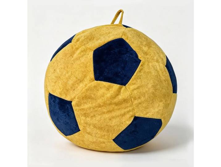 Fauteuil pouf ballon de foot – Multicolore – Flanelle mousse à mémoire de forme – Intérieur