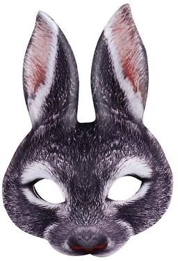Youfap Market Cartoon Rabbit Mask, Animal Mask, Cosplay Mask For Halloween, Easter, Carnival Party black