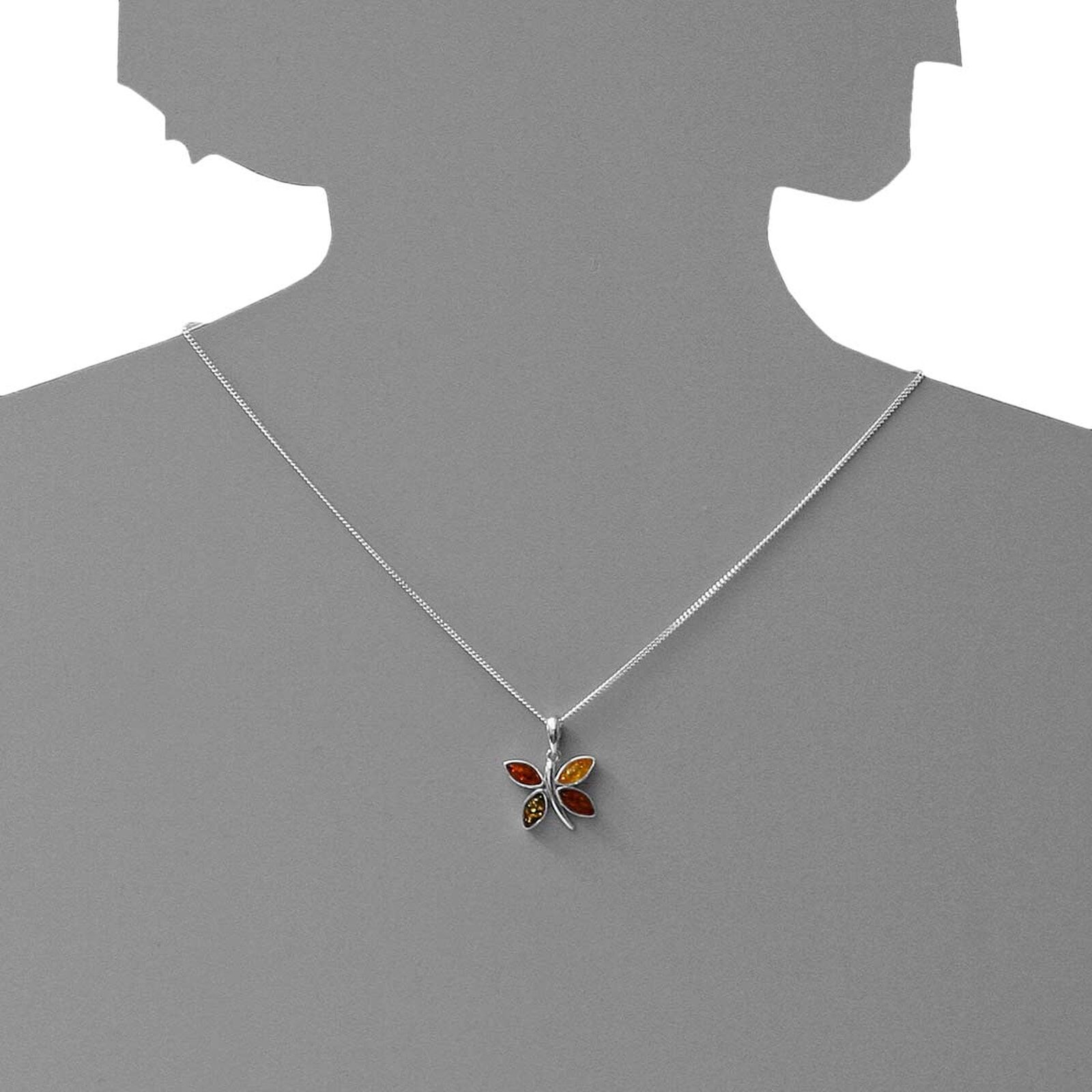 Kettenanhänger OSTSEE-SCHMUCK "Ostsee-Schmuck Anhänger Schmetterling Anhänger Schmetterling", weiß (weiß, neutral), Schmuckanhänger, Damen, 25 x 20mm, Silber 925 (Sterlingsilber), 2,3 g, Kettenanhänger