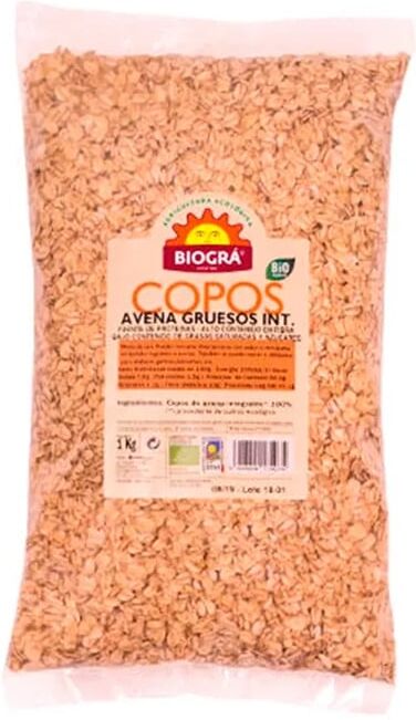 Biogra Flocos de Aveia Grossos Integrais Bio 1 Kg