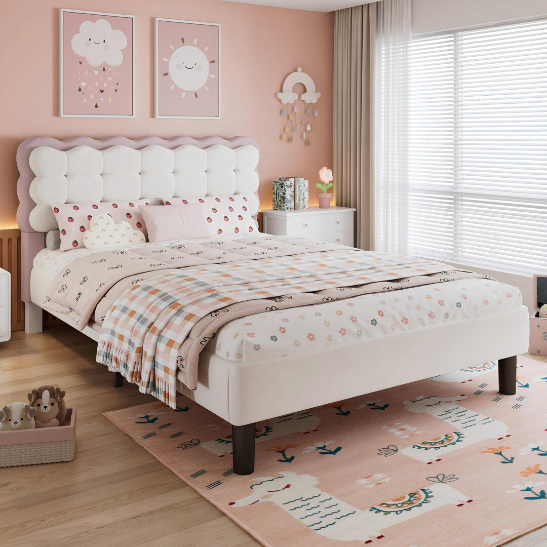 Fairmont Park Upholstered Bed Beige Double (4'6)