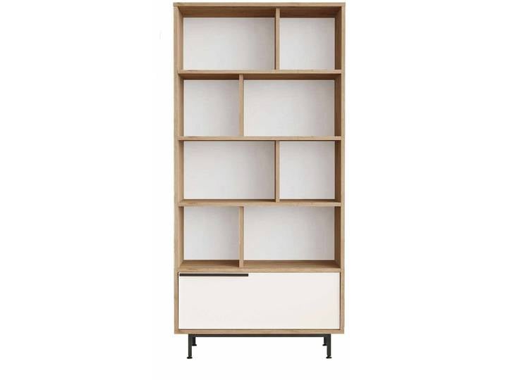 Bücherregal Georis Natur/Weiss Holzwerkstoff B 83.9 cm H 163.6 cm