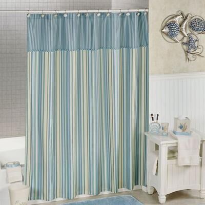 Touch of Class Clearwater Shower Curtain Multi Cool 72 x 72, 72 x 72, Multi Cool