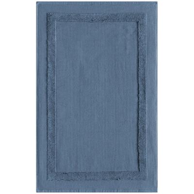 Badematte EGERIA "LIVA", blau (mount), H:5mm, Baumwolle, Badematten, Badematte, 50x80 cm, Waffelpiqué Struktur