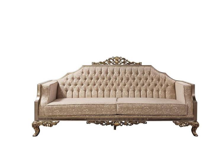Xlmoebel 3-Sitzer Luxus Sofa Barock Couch Polstermöbel für stilvolle Einrichtung, 3-Sitzer 1 Teile, Made in Europa