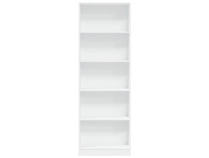 Bibliothèque blanche en bois d'ingénierie - MEUBLECHIC - 60x24x176 cm - Blanc - Bois d'ingénierie