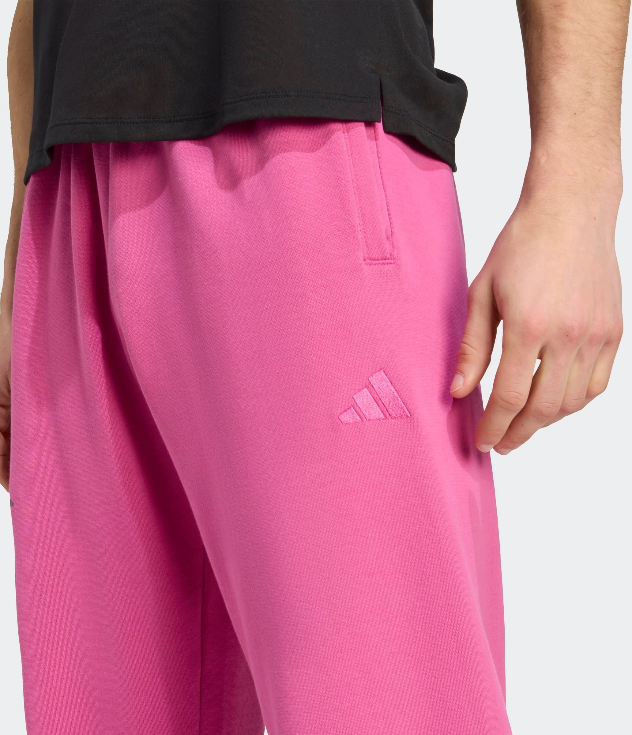 Sporthose ADIDAS PERFORMANCE "ADIDAS X JEREMY SCOTT", Herren, Gr. L, N-Gr, rosa (semi lucid fuchsia, normal, gr.), Obermaterial: 100% Baumwolle, Hosen Sporthose