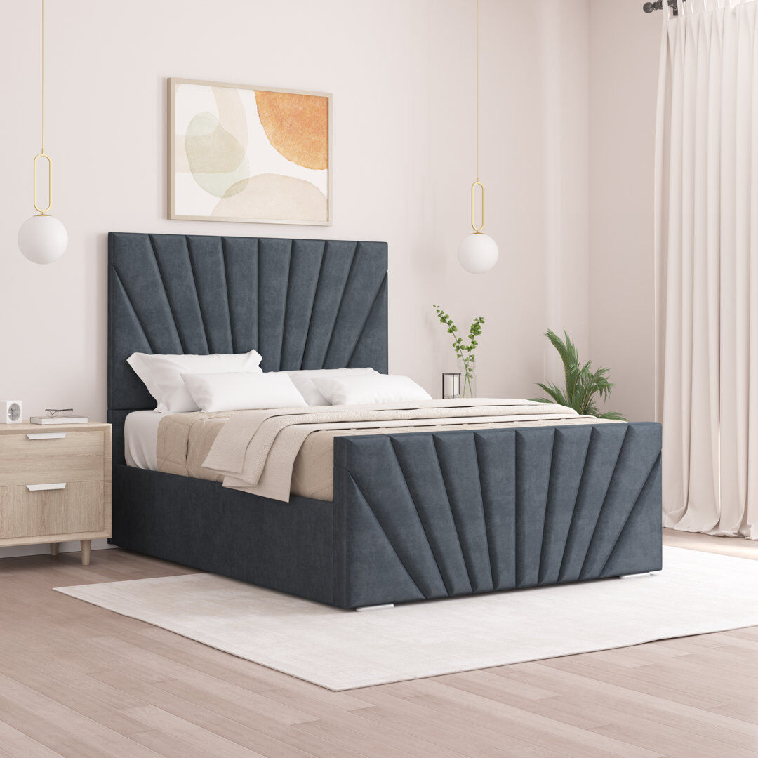 Fairmont Park Aayanah Upholstered Bed Charcoal Single (3')