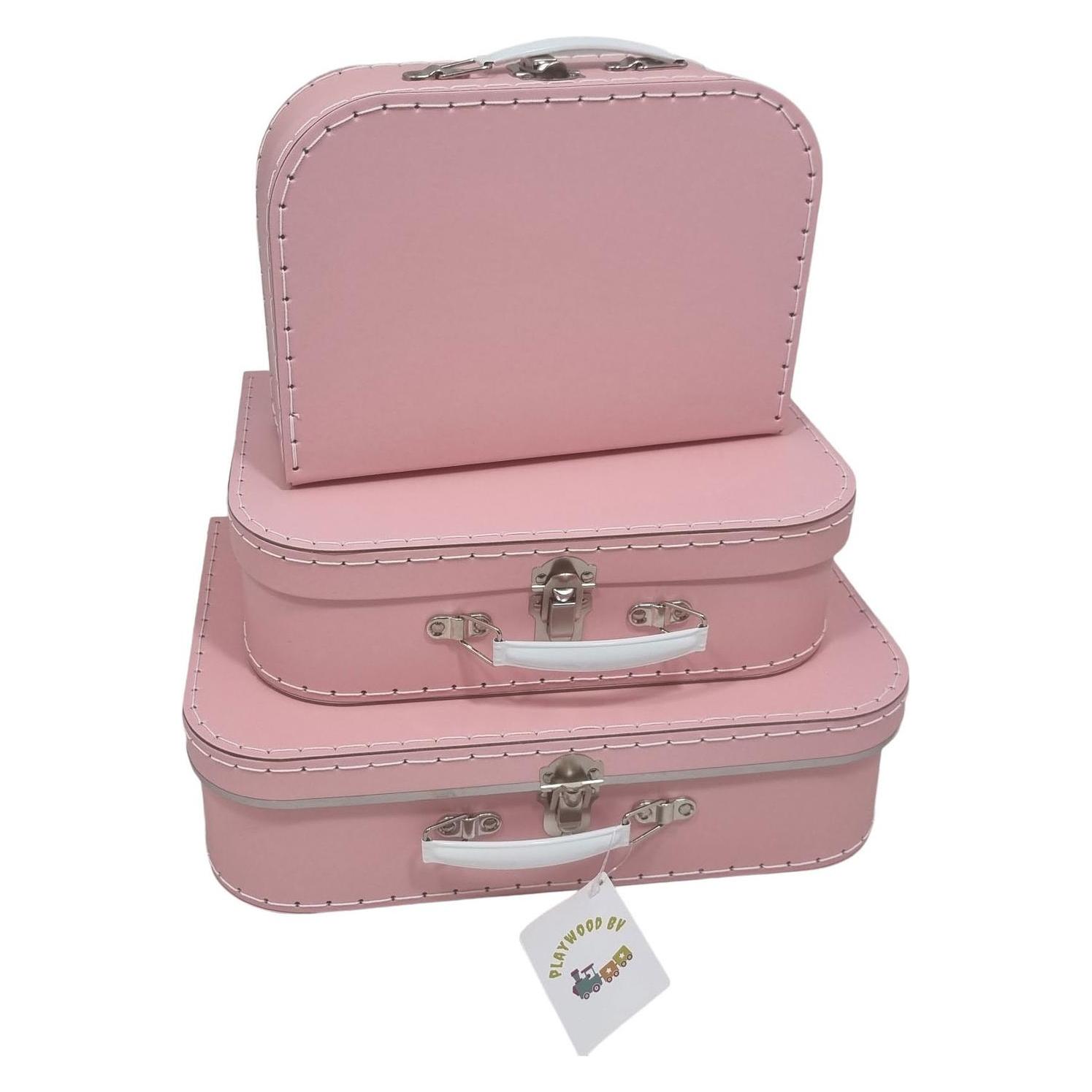 Playwood Karton-Koffer-Set Pink, 3-tlg. (46332884)