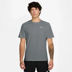 NIKE Miler Dri-FIT UV-Repel Laufshirt Herren 084 - smoke grey/reflective silv S