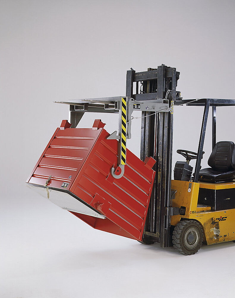 Stapler-Traverse zu Kipp- und Stapelbehälter, nicht kranbar, Traglast 1500 kg, für Behältergröße 0,7 m³ eurokraft pro
