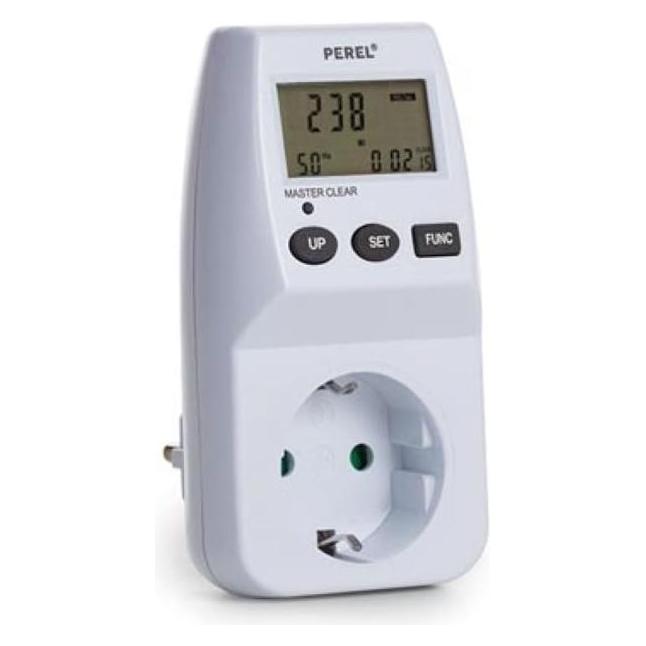 Perel ENERGIEKOSTEN-MESSGERÄT - 230 V - 16 A - SCHUTZKONTAKT (DEUTSCHES SYSTEM) (E305EM5-G)