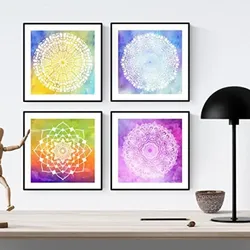 POSTER Set mit 4 Mandalas Jugend 20x20cm Rahmenlos