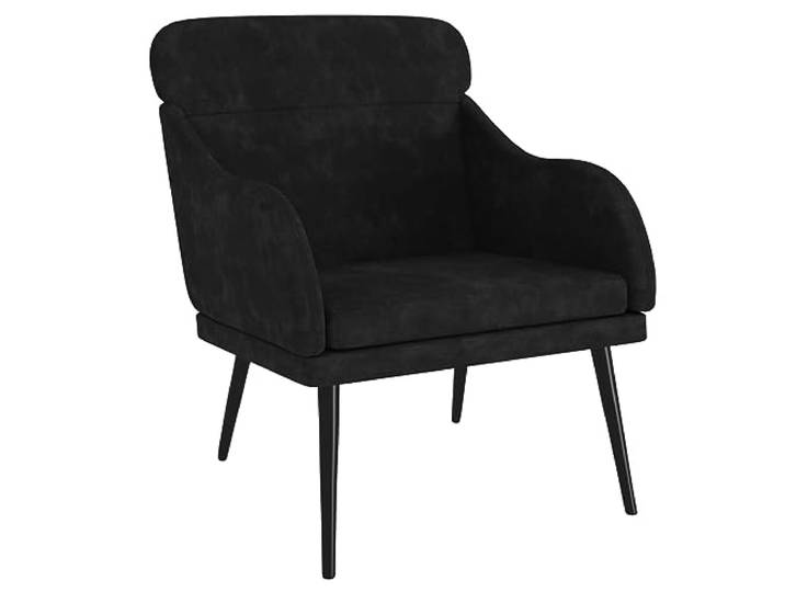 Heofavd Samtsessel Schwarz 63x76x80 cm Polstersessel Relaxsessel