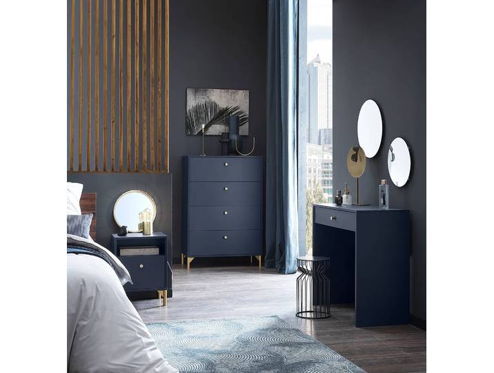 Kommode Alfa 80 cm 117cm Blau