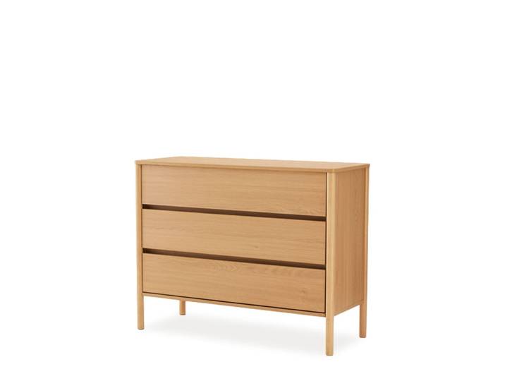 Commode en bois à 3 tiroirs et design nordique