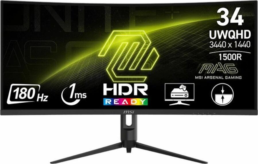 MSI MAG 342CQRDE E2, 86,4 cm (34"), 3440 x 1440 Pixel, UltraWide Quad HD, LCD, 1 ms, Schwarz