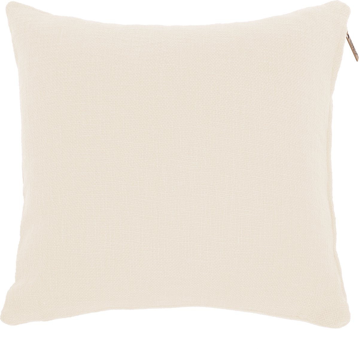 Tiseco Cotton Slub Kussen met rits - Ivoor - 60 x 60 cm