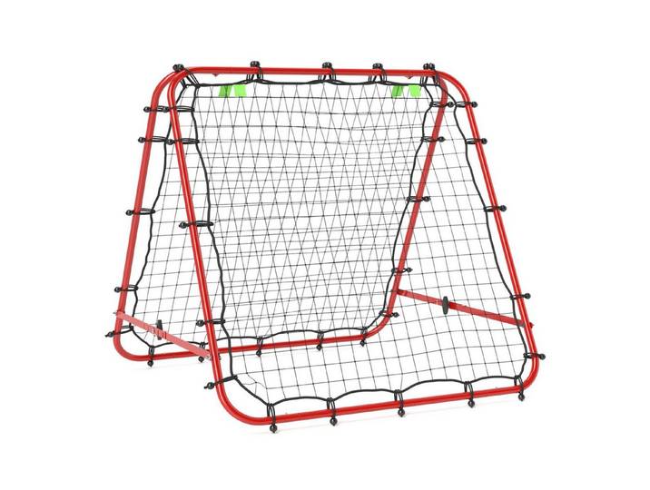 FELIXLEO Sportgeräte-Regalwagen Kickback Fußball Rebounder 100x95x90 cm, verstellbar, Rot, 1-tlg.