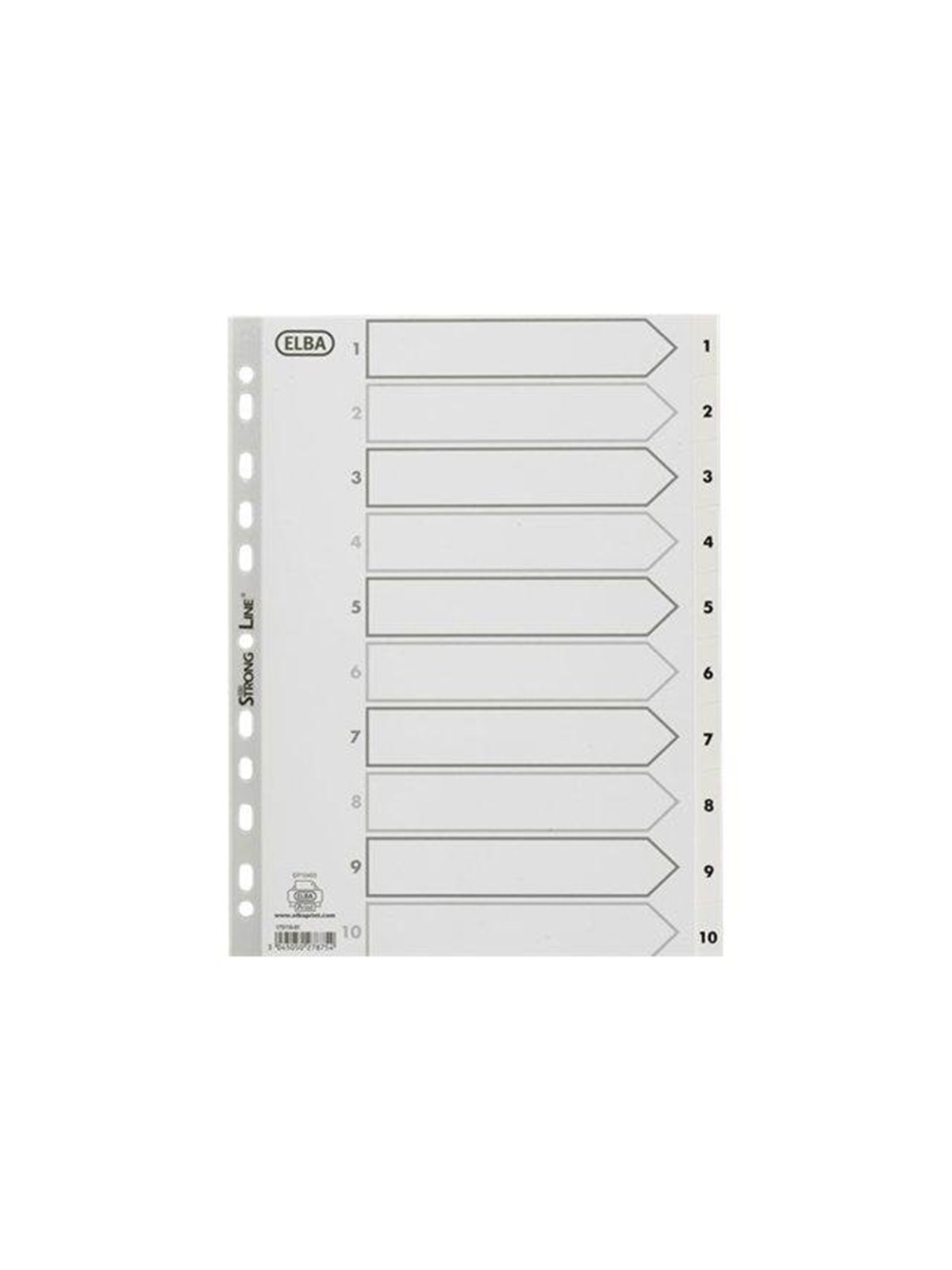 Oxford ELBA StrongLine - divider - for A4 - white