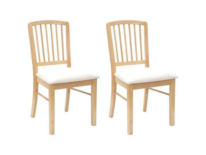 NLQMSU Esszimmerstühle, 2 Stück, Massivholz Quadratische Beine, minimalistisches Design, bequeme Rückseite, Frühstücksbereich, Pflege mit feuchtem Tuch