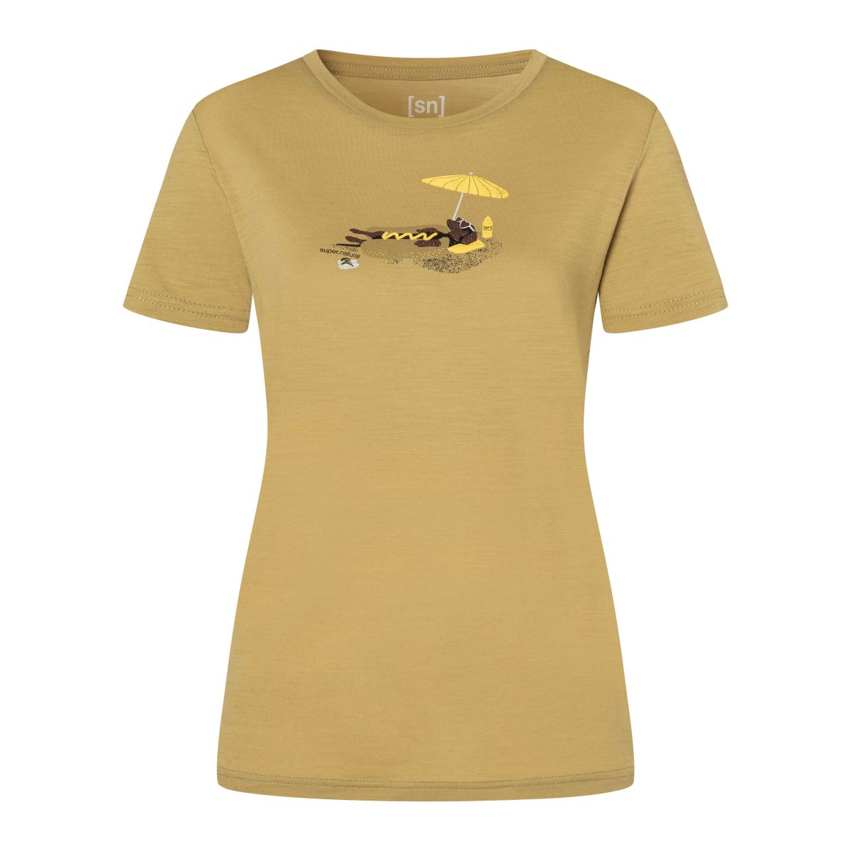 Super.Natural W HOT Dog Tee sahara/various (66H) XS SNWP0324466HXS