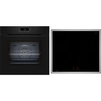 BTX46PIB0, Backofen-Set schwarz/edelstahl
