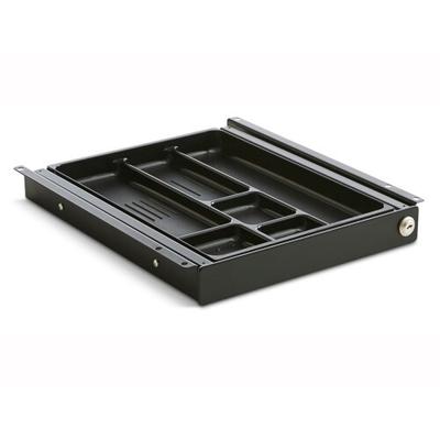 TecLines TUS015B ausziehbare Unterbau Schublade S inkl. Schloss, schwarz