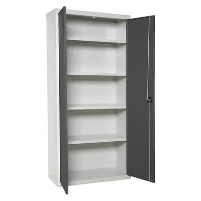 Proregal Stahlschrank AMEGO | HxBxT 180x60x40cm | 4x Fachboden | Anthrazit-Weiß