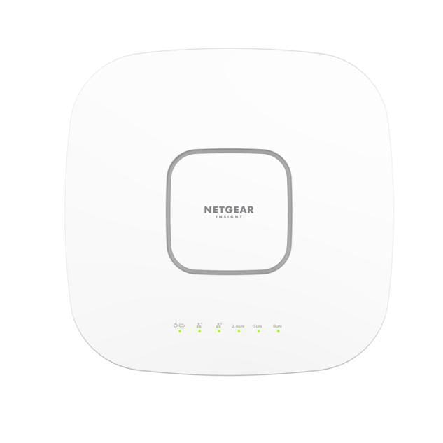 NETGEAR Cloud-verwalteter Wireless Access Point (WAX638E) WiFi 6E Tri-Band mit 7,8 Gbits Geschwindigkeit Mesh MU-MIMO 802.11axe 4 Jahre Insight Fernverwaltung PoE++ Netzadapter Nicht enthalten