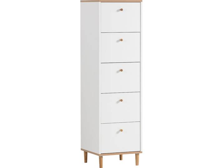 Kommode SCHILDMEYER Hilda, Kommode, melaminharzbeschichtet,Made in Germany, B: 40 cm , weiss (mattweiß, artisaneichefarben), B:40,1cm H:141cm T:40cm, Sideboards, Kommode, Solide Verarbeitung - Dieses Produkt ist in Deutschland gefertigt
