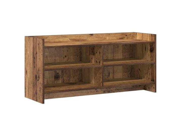 HFXHIJXQ TV Schrank 100x33x47 cm AltholzLowboard Fernsehtisch Kompakter Medien-Schrank mit 4 Offenen Fächern für Wohnzimmer und Schlafzimmer. Stabile Struktur aus Holzwerkstoff.