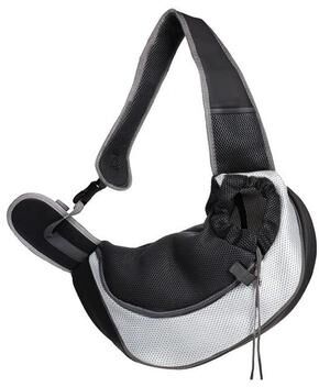 Uplift Essentials Hands Free Mesh Sling Pet Carrier gray l
