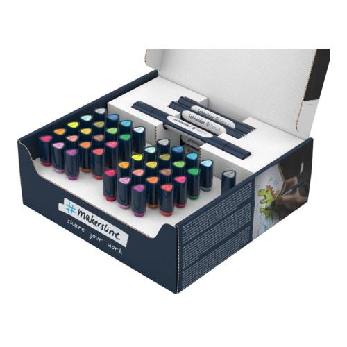 Schneider Paint-It 040 52 Teile Brush-Pens farbsortiert, 1 Set